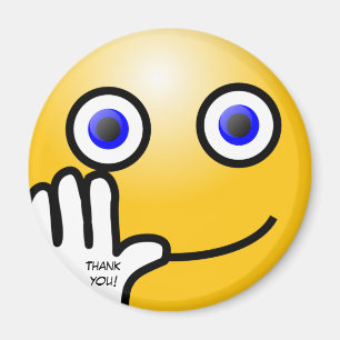 Íman Obrigado de ondulação do emoticon você!