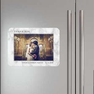 Íman Obrigado de prata de mármore branco moderno do