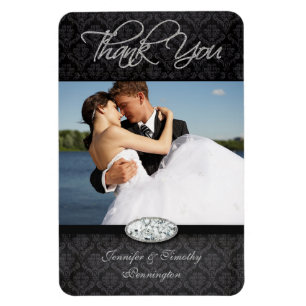 Íman Obrigado do casamento de diamante do damasco você