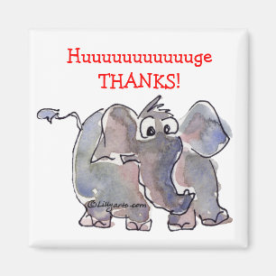 Íman Obrigado do elefante dos desenhos animados você