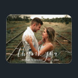 Íman obrigado elegante, sua simples foto de casamento d<br><div class="desc">obrigado elegante,  seu simples roteiro foto de casamento Magnet</div>