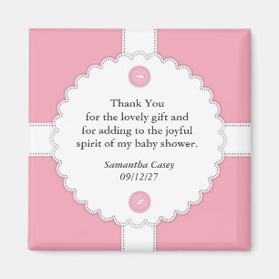 Íman Obrigado ímã de Dantel do chá de fraldas