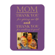 Obrigado Mãe Dia de as mães Fotografia Magnet