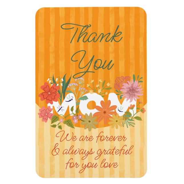 Íman Obrigado MÃE gratidão sunny floral (Vertical)