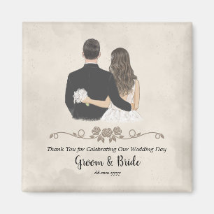 Íman Obrigado Magnet Personalizou Favores De Casamento