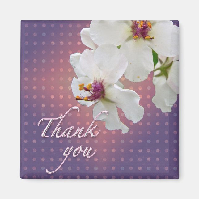 Íman Obrigado Moth Mullein Wildflower (Frente)