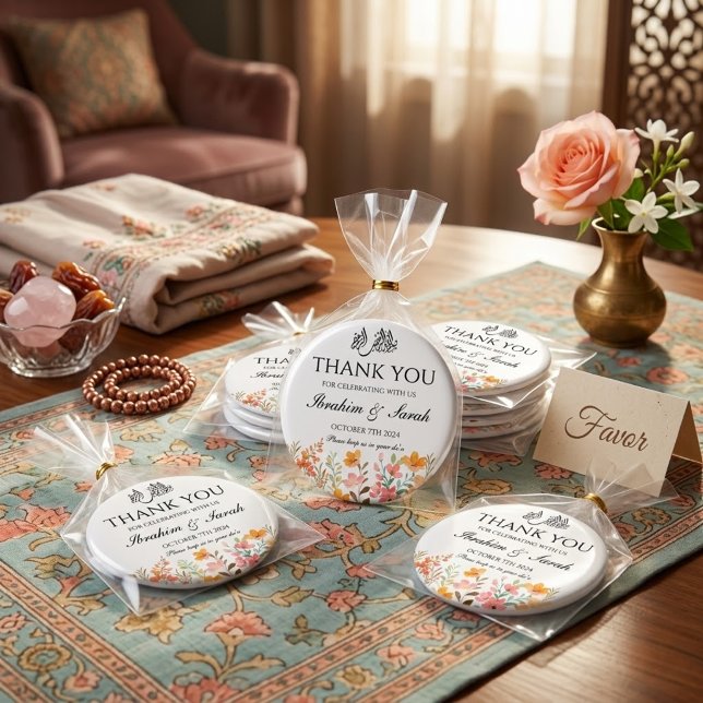 Íman Obrigado nikah favor de casamento muçulmano floral (Criador carregado)