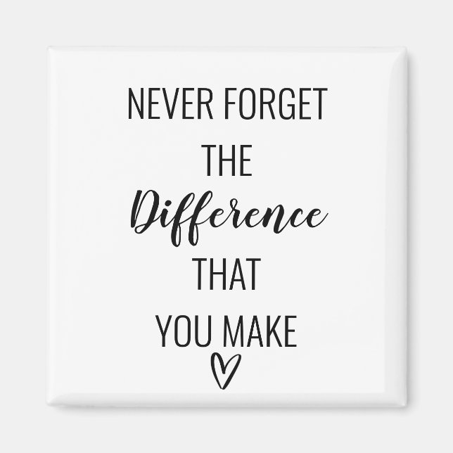 Íman Obrigado Nunca Esqueça A Diferença Que Você Faz (Frente)