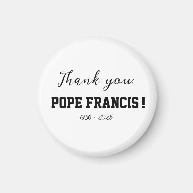 Íman Obrigado, Papa Francisco, falecido, Wind Chime (Frente)