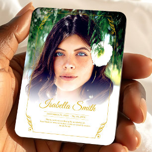 Íman Obrigado Personalizado Funeral Foto Condolências L