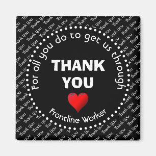 Íman OBRIGADO   Personalizável   Trabalhador Frontline