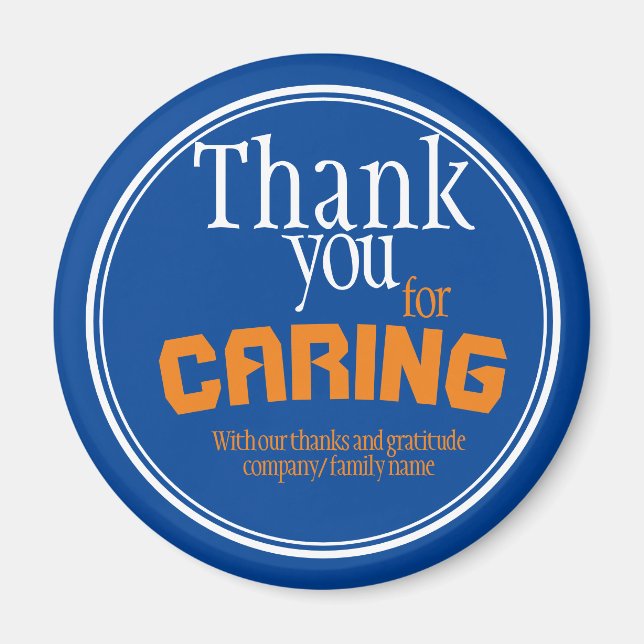 Íman Obrigado por carregar o azul da tipografia (Frente)