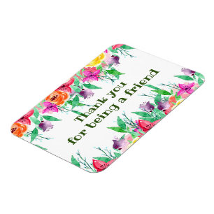 Íman Obrigado por ser meu amigo design floral