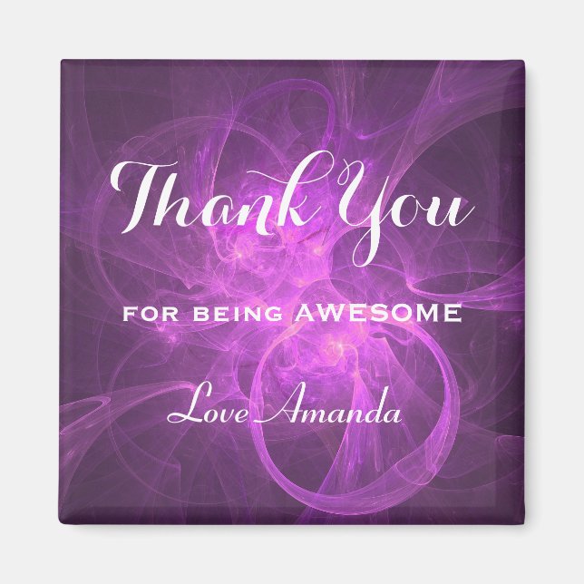 Íman Obrigado Por Serem Incríveis Abstrato Rosa Púrpura (Frente)