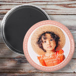Íman Obrigado Por Ter Vindo Foto Personalizada De Pré-D<br><div class="desc">Este design simples e moderno é composto por tipografia de serifa e adiciona uma foto personalizada."Obrigado por vir para a minha festa" sobre sua foto personalizada. Perfeito para favores de festa de aniversário ou doações,  ou sacos de presentes,  aniversários,  ou qualquer outra festa!</div>