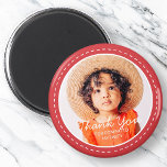 Íman Obrigado Por Ter Vindo Foto Personalizada De Pré-D<br><div class="desc">Este design simples e moderno é composto por tipografia de serifa e adiciona uma foto personalizada."Obrigado por vir para a minha festa" sobre sua foto personalizada. Perfeito para favores de festa de aniversário ou doações,  ou sacos de presentes,  aniversários,  ou qualquer outra festa!</div>