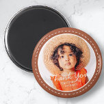 Íman Obrigado Por Ter Vindo Foto Personalizada De Pré-D<br><div class="desc">Este design simples e moderno é composto por tipografia de serifa e adiciona uma foto personalizada."Obrigado por vir para a minha festa" sobre sua foto personalizada. Perfeito para favores de festa de aniversário ou doações,  ou sacos de presentes,  aniversários,  ou qualquer outra festa!</div>
