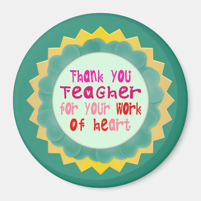 Íman Obrigado, Professor, pelo seu trabalho de coração (Frente)