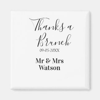 Íman Obrigado um brunch pós-casamento nome data simples
