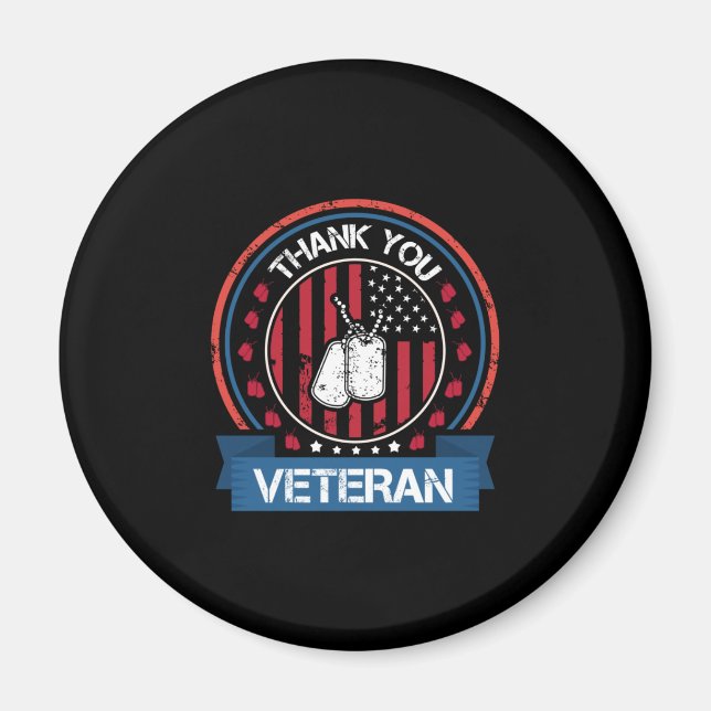 Íman Obrigado Veteran | Homenagem Militar Patriótica (Frente)