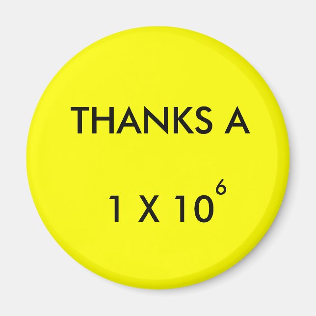 Íman OBRIGADOS A MILHÕES - ímã (Frente)