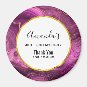 Íman Obrigados De Ametista Roxo E De Aniversário Doura