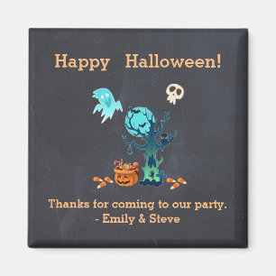 Íman Obrigados de Halloween Ghosts Bats Skulls & Candy