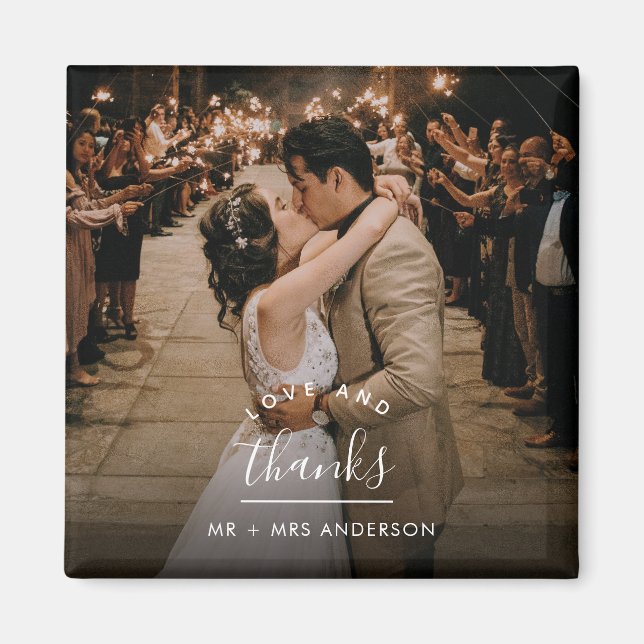 Íman Obrigados e amor Foto de casamento (Frente)