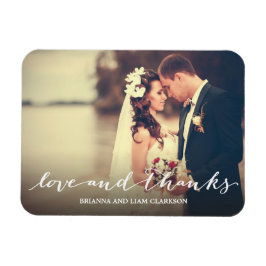 Íman Obrigados e amor Simples Cheio de Script Foto Base