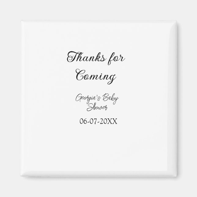 Íman Obrigados para o próximo chá de fraldas, um simple (Frente)