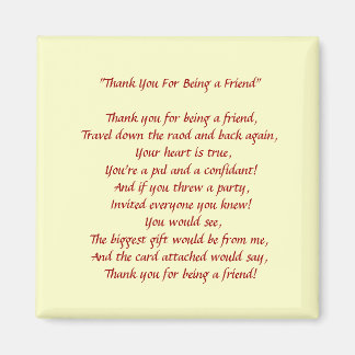 Íman Obrigados Por Ser Meu Amigo - Magnet