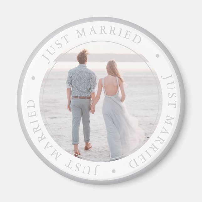 Íman Ocasião de casamento com foto personalizada simple (Frente)