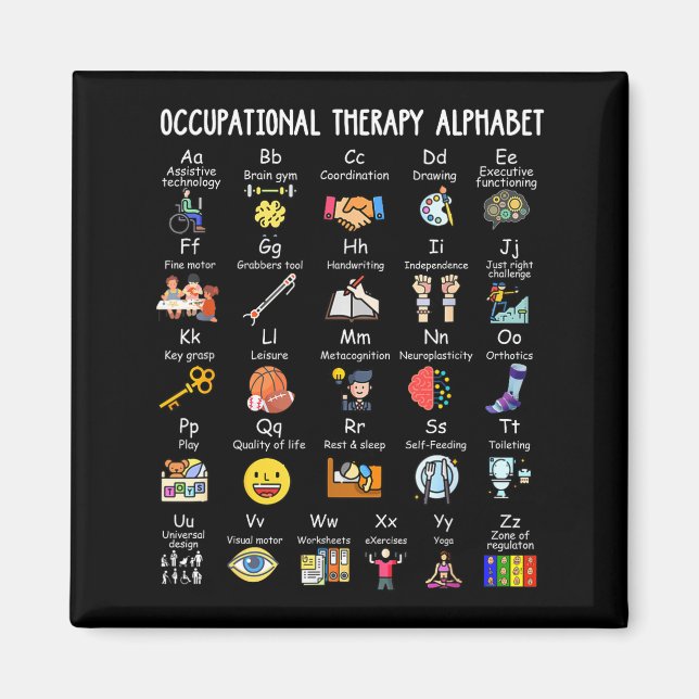 Íman Occupational Therapy Alphabet Ota Funny Teacher Lo (Frente)