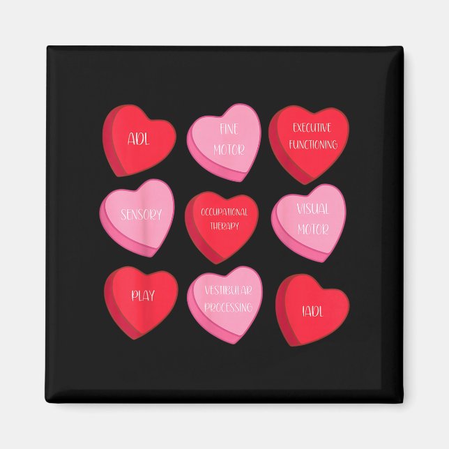 Íman Occupational Therapy Heart Candy Valentine Day Ot  (Frente)