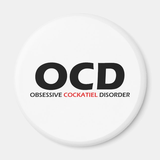 Íman OCD - Perturbação Obsessiva do Cockatiel (Frente)