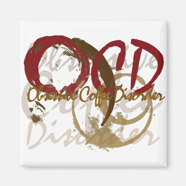 Íman OCD - Presentes Obsessivos com Distúrbios do Café (Frente)