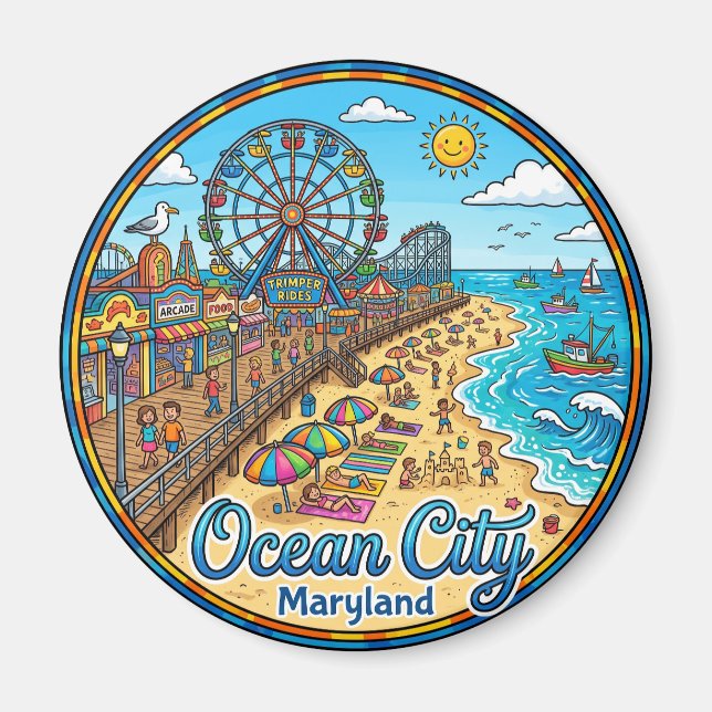 Íman Ocean City EUA (Frente)