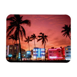 Íman Ocean Drive Miami Beach Skyline Magnet