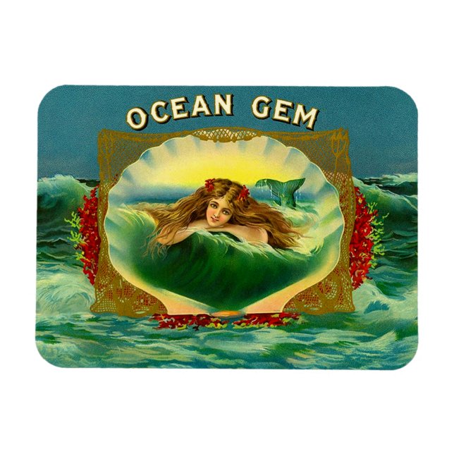 Íman Ocean Gem Mermaid Ggar impressão (Horizontal)