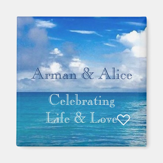 Íman Ocean Magnet para casais apaixonados (Frente)