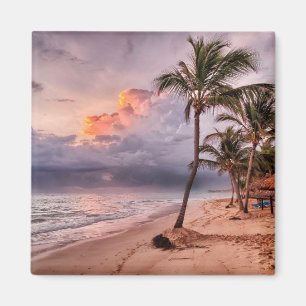 Íman Ocean Waves Sandy Beach Sunset