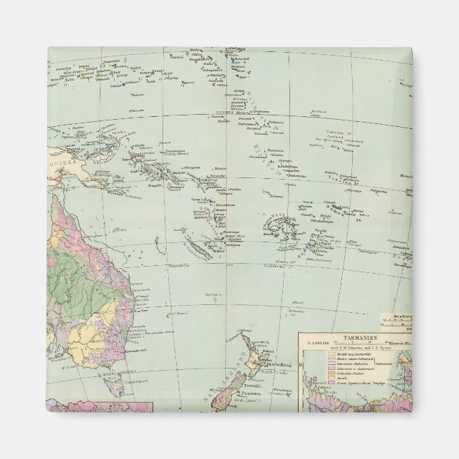 Íman Oceanien - Mapa Atlas da Oceânia (Frente)