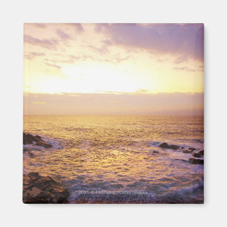 Íman Oceano Atlântico no nascer do sol, vista de Portla