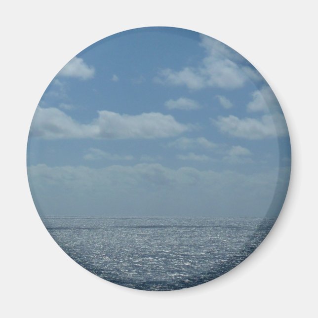 Íman Oceano Azul do Mar de Caribe Sunny (Frente)