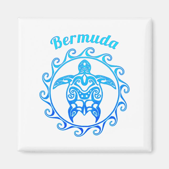Íman Oceano Azul, Tartaruga Tribal Bermuda (Frente)
