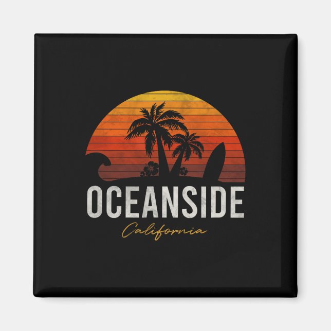 Íman Oceanside Beach California Palms VacSurf Sun (Frente)