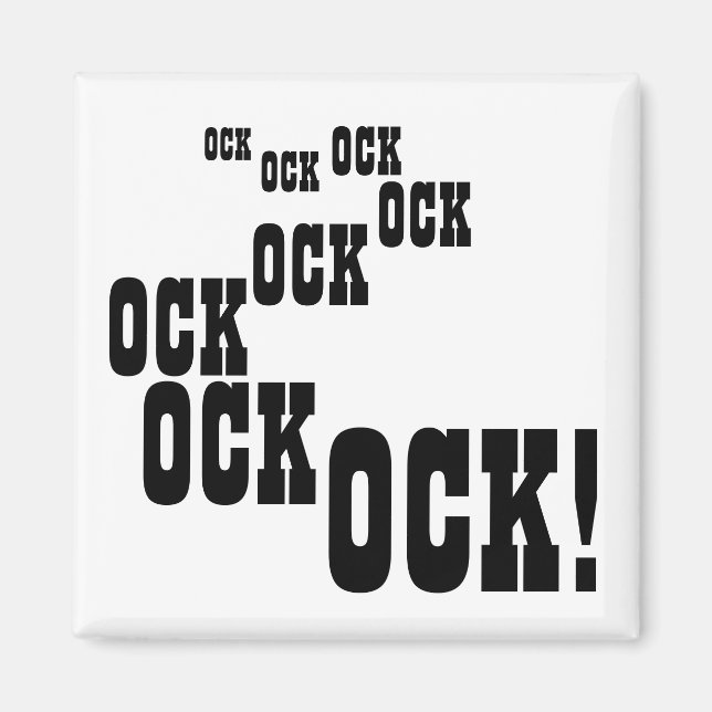 Íman OCK! Múltiplo-OCK! Magneta quadrada (Frente)