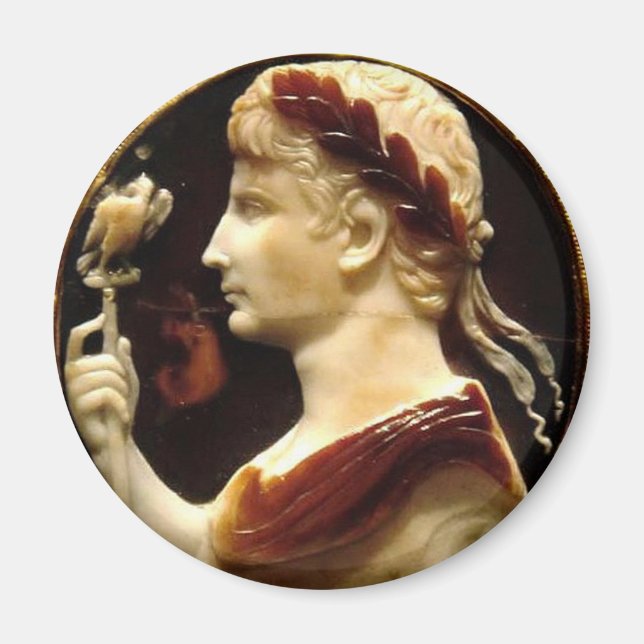 Íman Octavian Augustus Roman Imperador Cameo Lothar Cro (Frente)