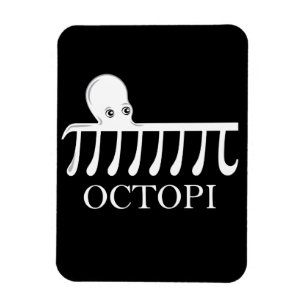 Íman Octopi - Engraçado Pi Octopus Math