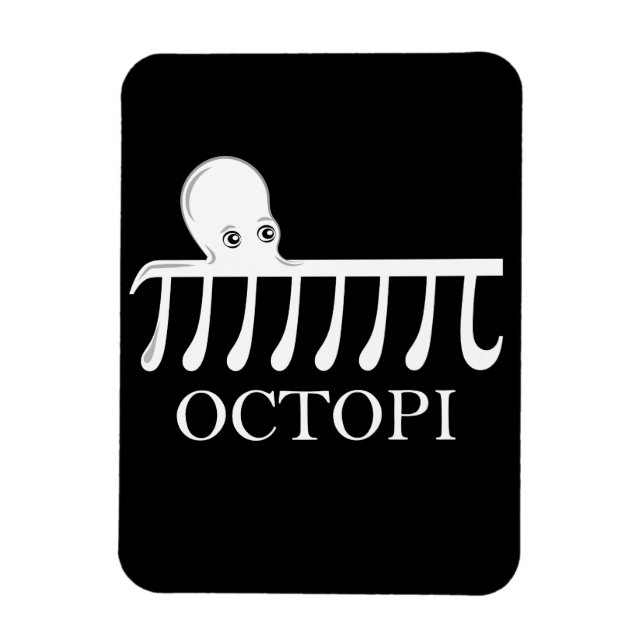 Íman Octopi - Engraçado Pi Octopus Math (Vertical)